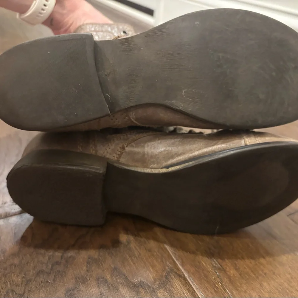 Steve Madden Grey Troopa Leather Combat Boots size 7.5 - Picture 3 of 5